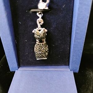 Sworovski LBD Black Dress Charm Pendant